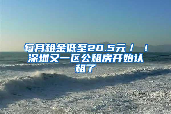 每月租金低至20.5元／㎡！深圳又一区公租房开始认租了