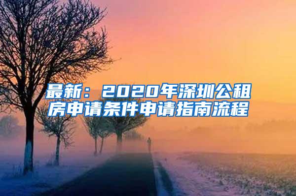 最新：2020年深圳公租房申请条件申请指南流程