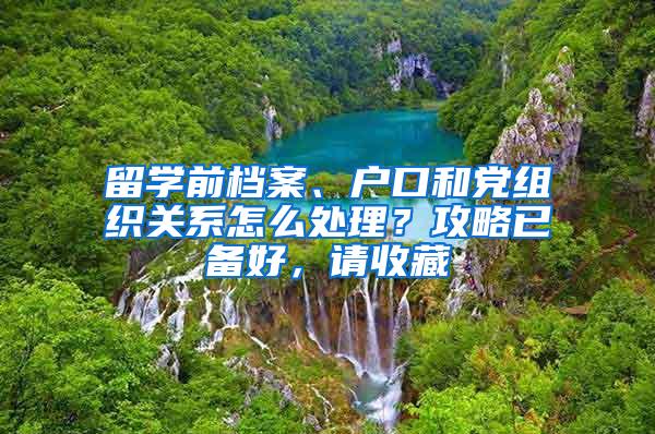 留学前档案、户口和党组织关系怎么处理？攻略已备好，请收藏