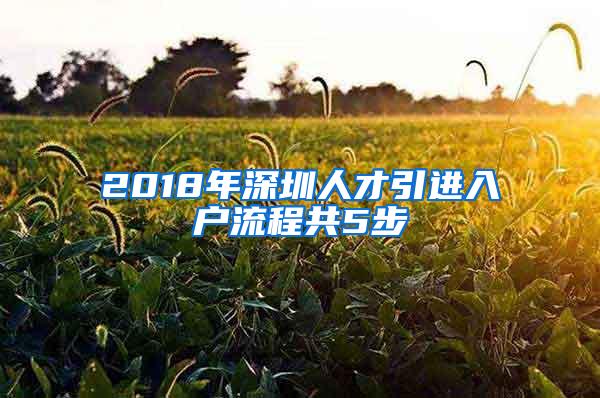 2018年深圳人才引进入户流程共5步