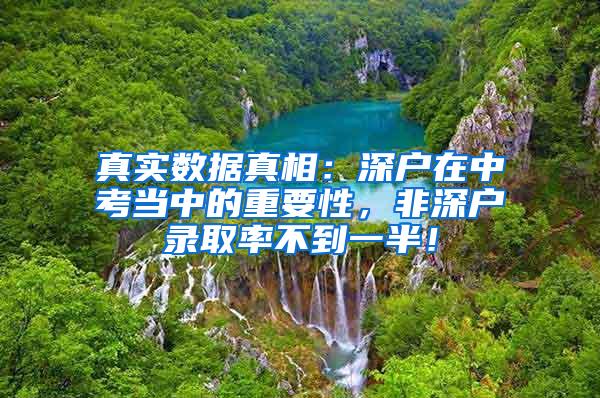 真实数据真相：深户在中考当中的重要性，非深户录取率不到一半！