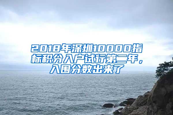 2018年深圳10000指标积分入户试行第二年，入围分数出来了