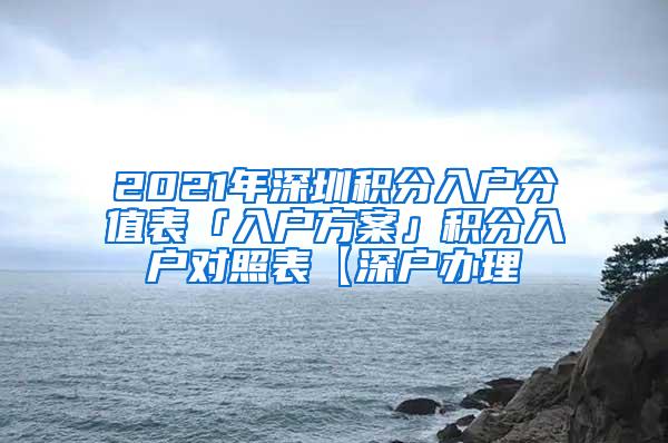 2021年深圳积分入户分值表「入户方案」积分入户对照表【深户办理