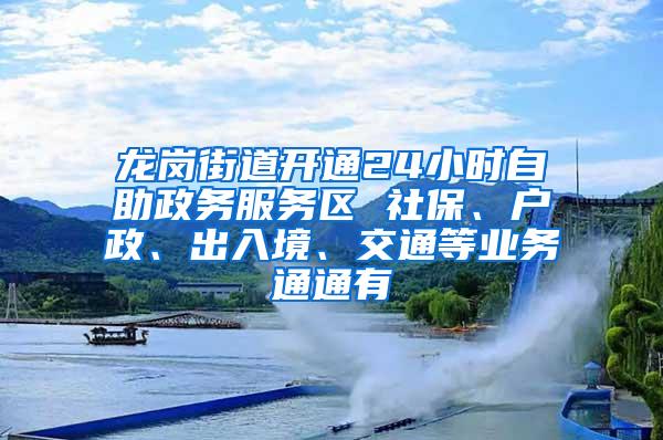 龙岗街道开通24小时自助政务服务区 社保、户政、出入境、交通等业务通通有