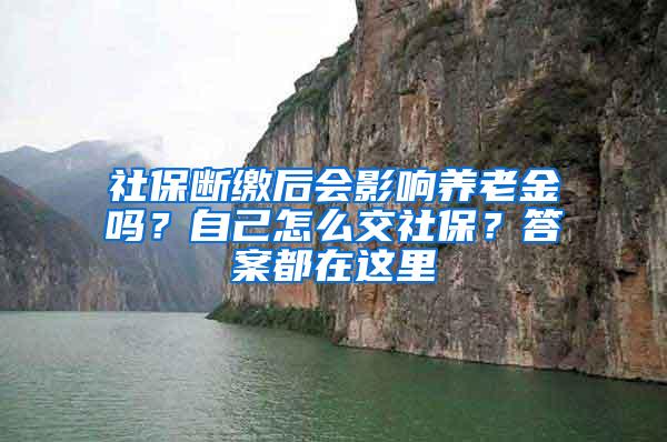 社保断缴后会影响养老金吗？自己怎么交社保？答案都在这里