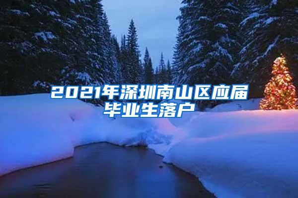 2021年深圳南山区应届毕业生落户