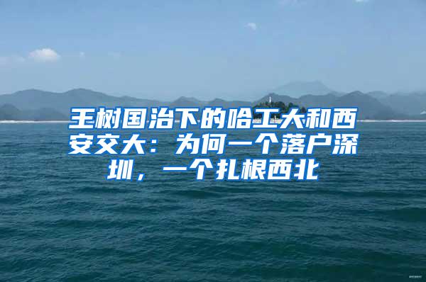 王树国治下的哈工大和西安交大：为何一个落户深圳，一个扎根西北