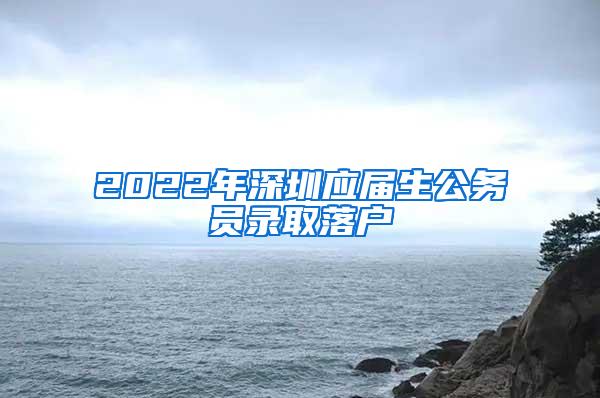 2022年深圳应届生公务员录取落户