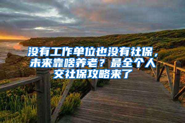 没有工作单位也没有社保，未来靠啥养老？最全个人交社保攻略来了