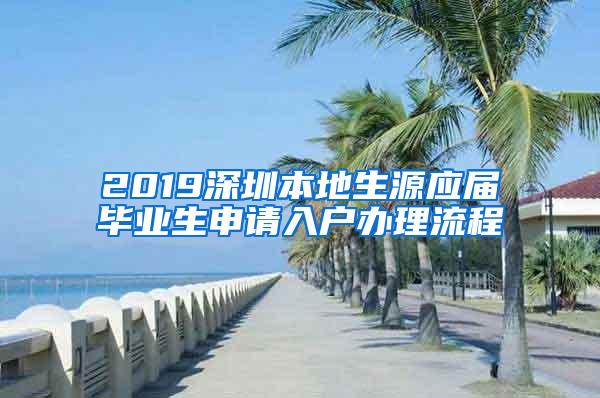 2019深圳本地生源应届毕业生申请入户办理流程