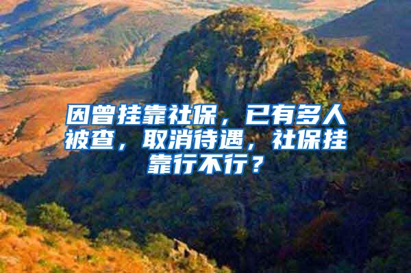 因曾挂靠社保，已有多人被查，取消待遇，社保挂靠行不行？