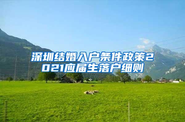 深圳结婚入户条件政策2021应届生落户细则