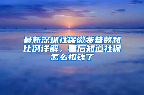 最新深圳社保缴费基数和比例详解，看后知道社保怎么扣钱了