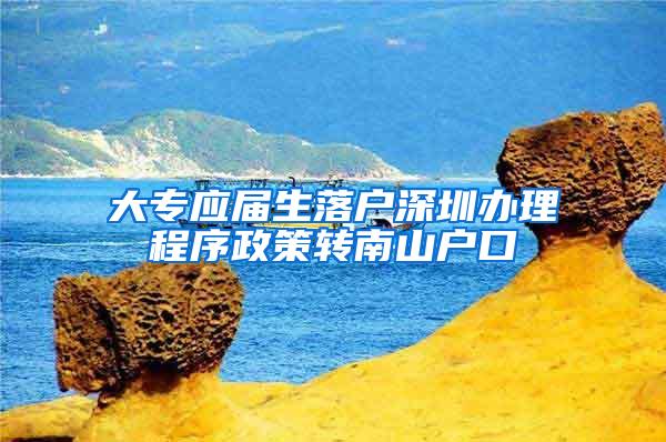 大专应届生落户深圳办理程序政策转南山户口