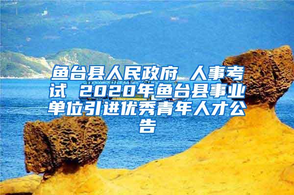 鱼台县人民政府 人事考试 2020年鱼台县事业单位引进优秀青年人才公告