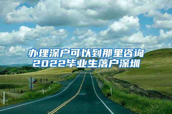 办理深户可以到那里咨询2022毕业生落户深圳