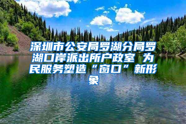 深圳市公安局罗湖分局罗湖口岸派出所户政室 为民服务塑造“窗口”新形象