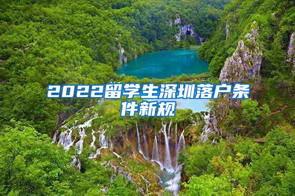 2022留学生深圳落户条件新规