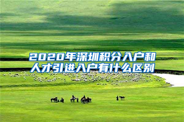 2020年深圳积分入户和人才引进入户有什么区别