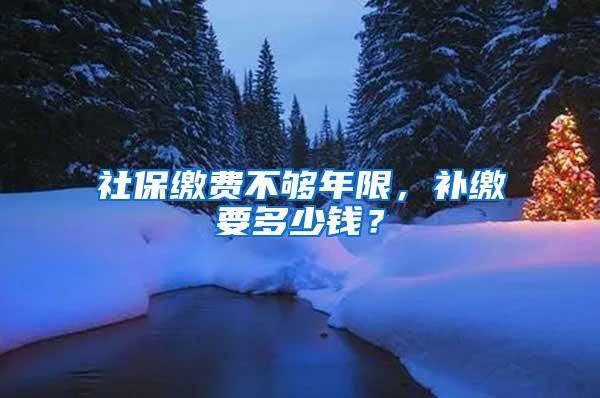 社保缴费不够年限，补缴要多少钱？