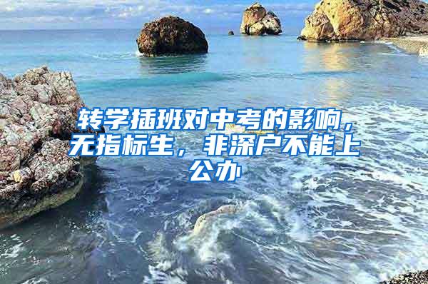 转学插班对中考的影响，无指标生，非深户不能上公办