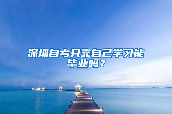 深圳自考只靠自己学习能毕业吗？