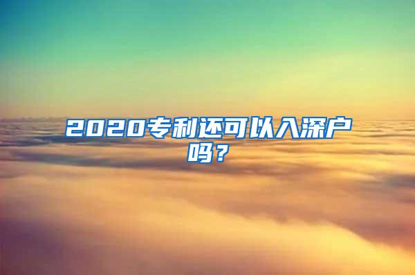 2020专利还可以入深户吗？