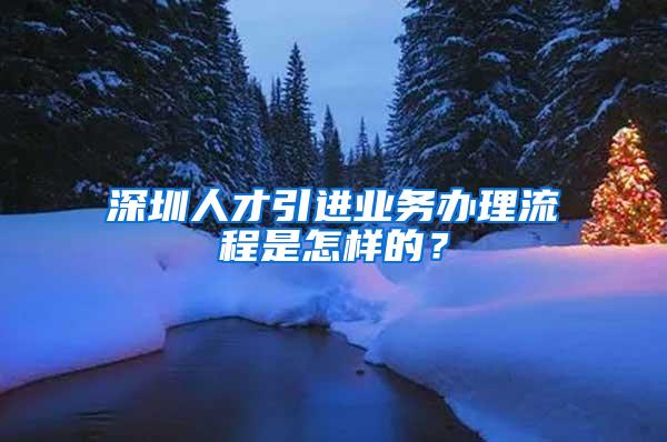 深圳人才引进业务办理流程是怎样的？