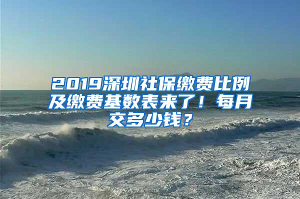 2019深圳社保缴费比例及缴费基数表来了！每月交多少钱？