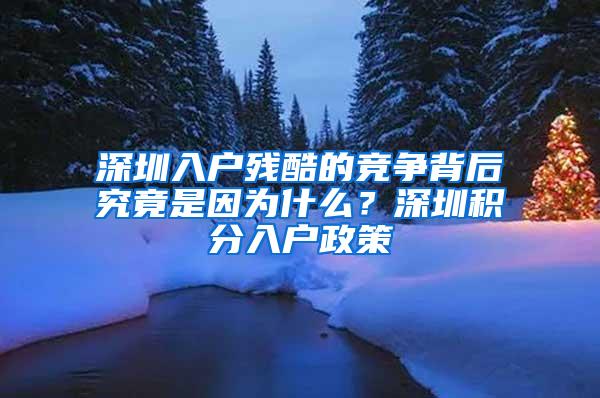 深圳入户残酷的竞争背后究竟是因为什么？深圳积分入户政策