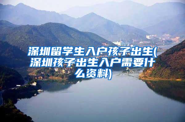 深圳留学生入户孩子出生(深圳孩子出生入户需要什么资料)