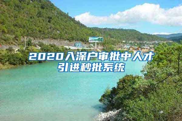 2020入深户审批中人才引进秒批系统