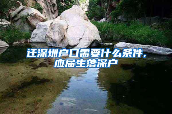 迁深圳户口需要什么条件,应届生落深户