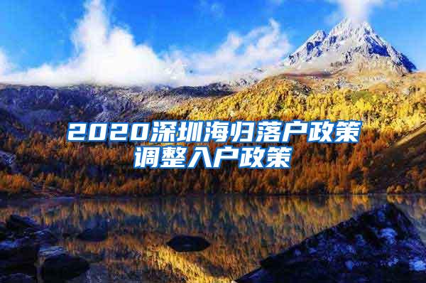 2020深圳海归落户政策调整入户政策