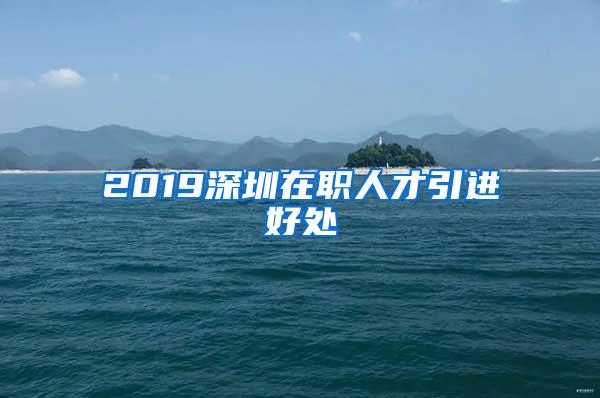 2019深圳在职人才引进好处