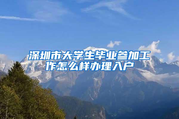 深圳市大学生毕业参加工作怎么样办理入户