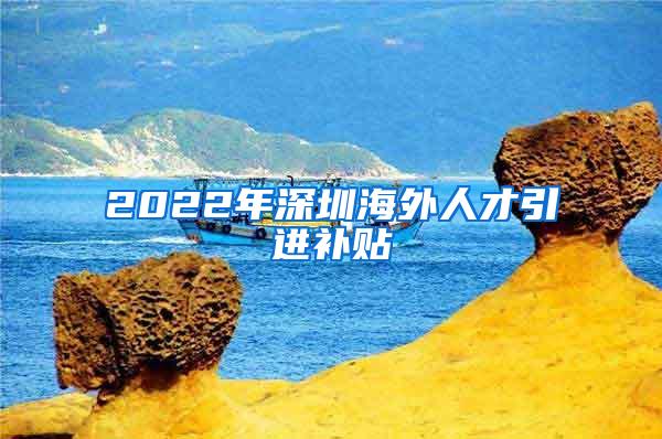 2022年深圳海外人才引进补贴