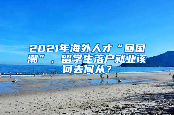 2021年海外人才“回国潮”，留学生落户就业该何去何从？