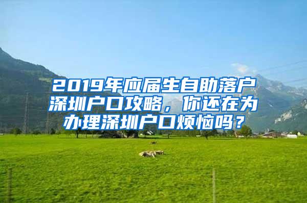 2019年应届生自助落户深圳户口攻略，你还在为办理深圳户口烦恼吗？