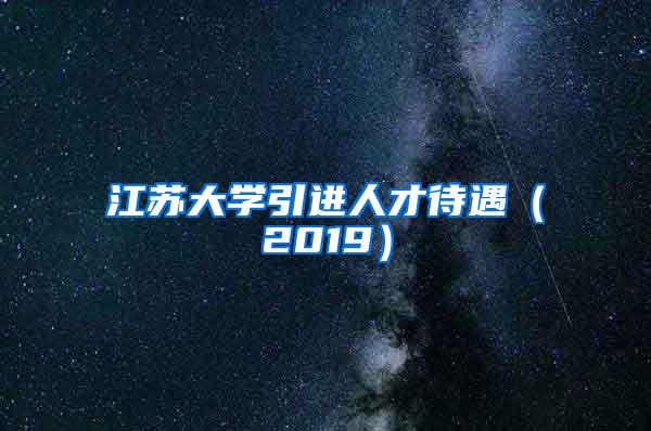 江苏大学引进人才待遇（2019）