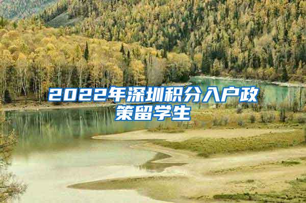 2022年深圳积分入户政策留学生