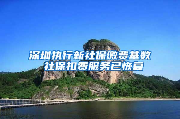 深圳执行新社保缴费基数 社保扣费服务已恢复