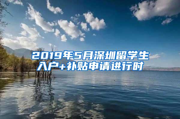 2019年5月深圳留学生入户+补贴申请进行时