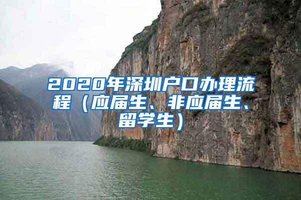 2020年深圳户口办理流程（应届生、非应届生、留学生）