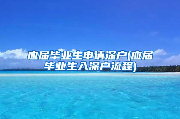 应届毕业生申请深户(应届毕业生入深户流程)