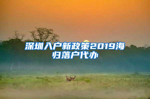 深圳入户新政策2019海归落户代办