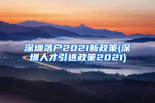 深圳落户2021新政策(深圳人才引进政策2021)