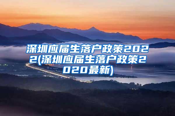 深圳应届生落户政策2022(深圳应届生落户政策2020最新)