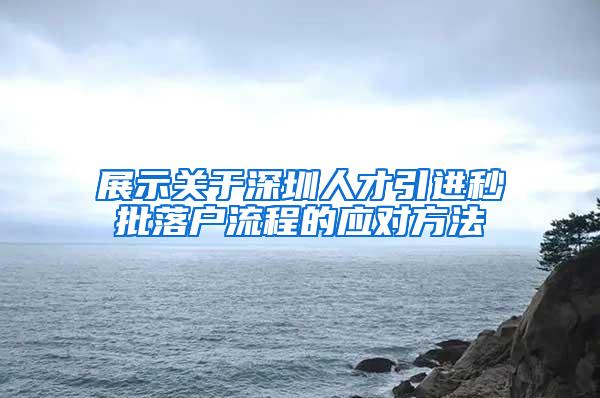 展示关于深圳人才引进秒批落户流程的应对方法