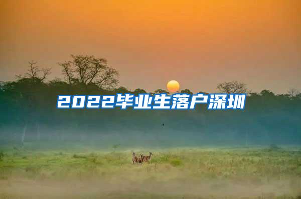 2022毕业生落户深圳